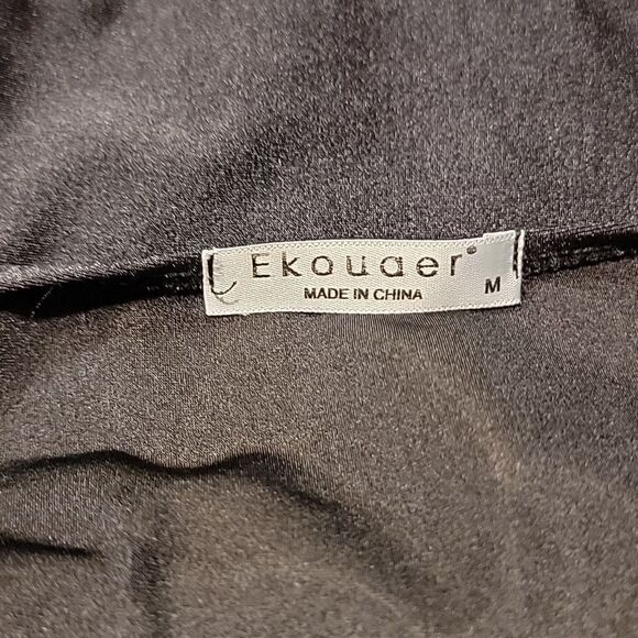 Ekouer Black V-neck Strappy Crossback One-piece Swimsuit - Picture 13 of 16